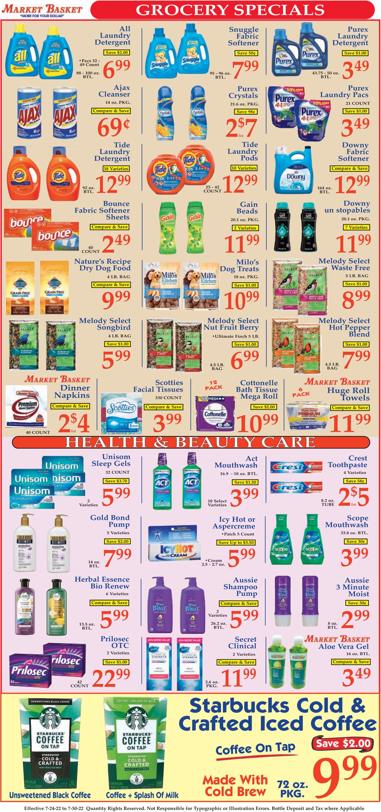 Market Basket Ad from 07/24/2022