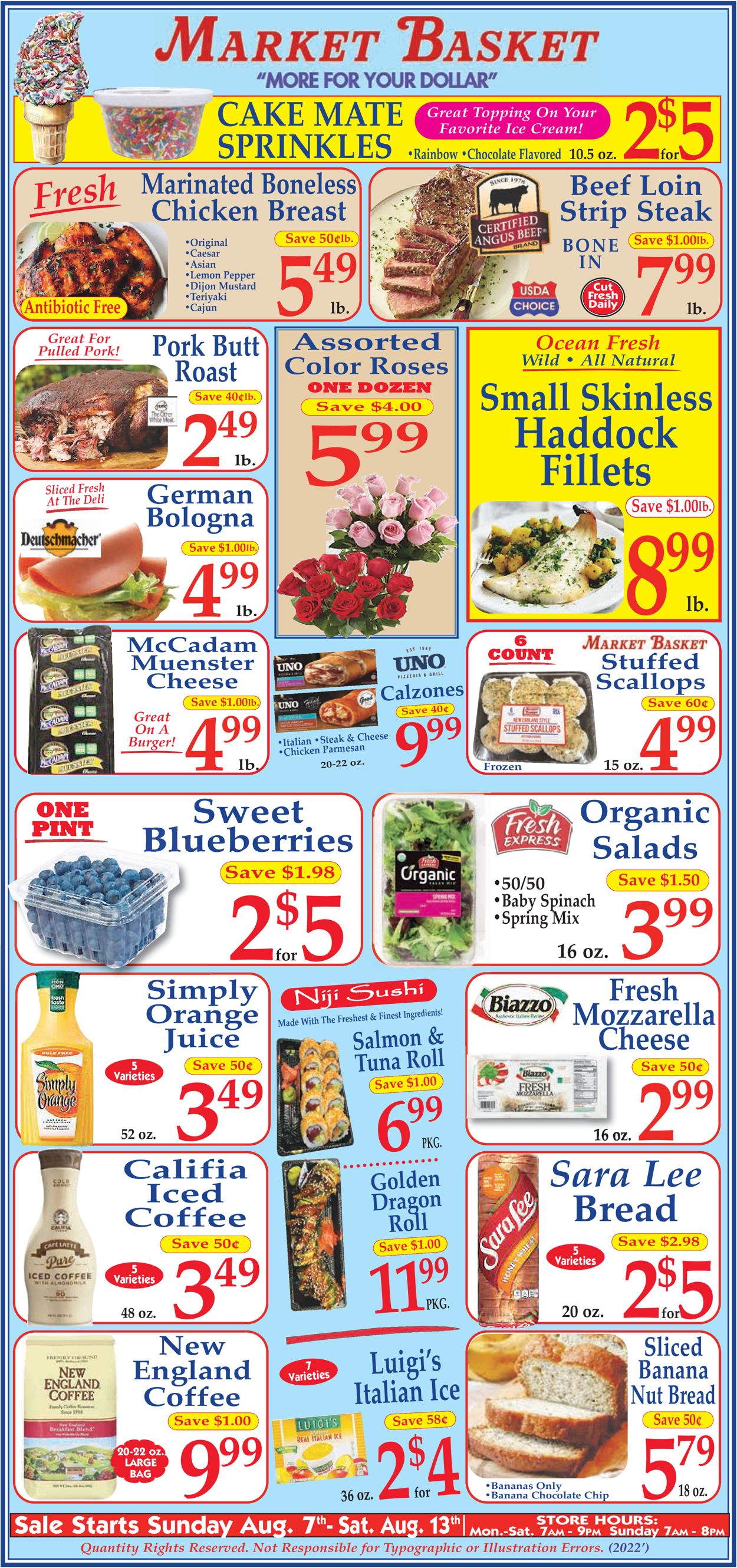 Market Basket Ad from 08/07/2022