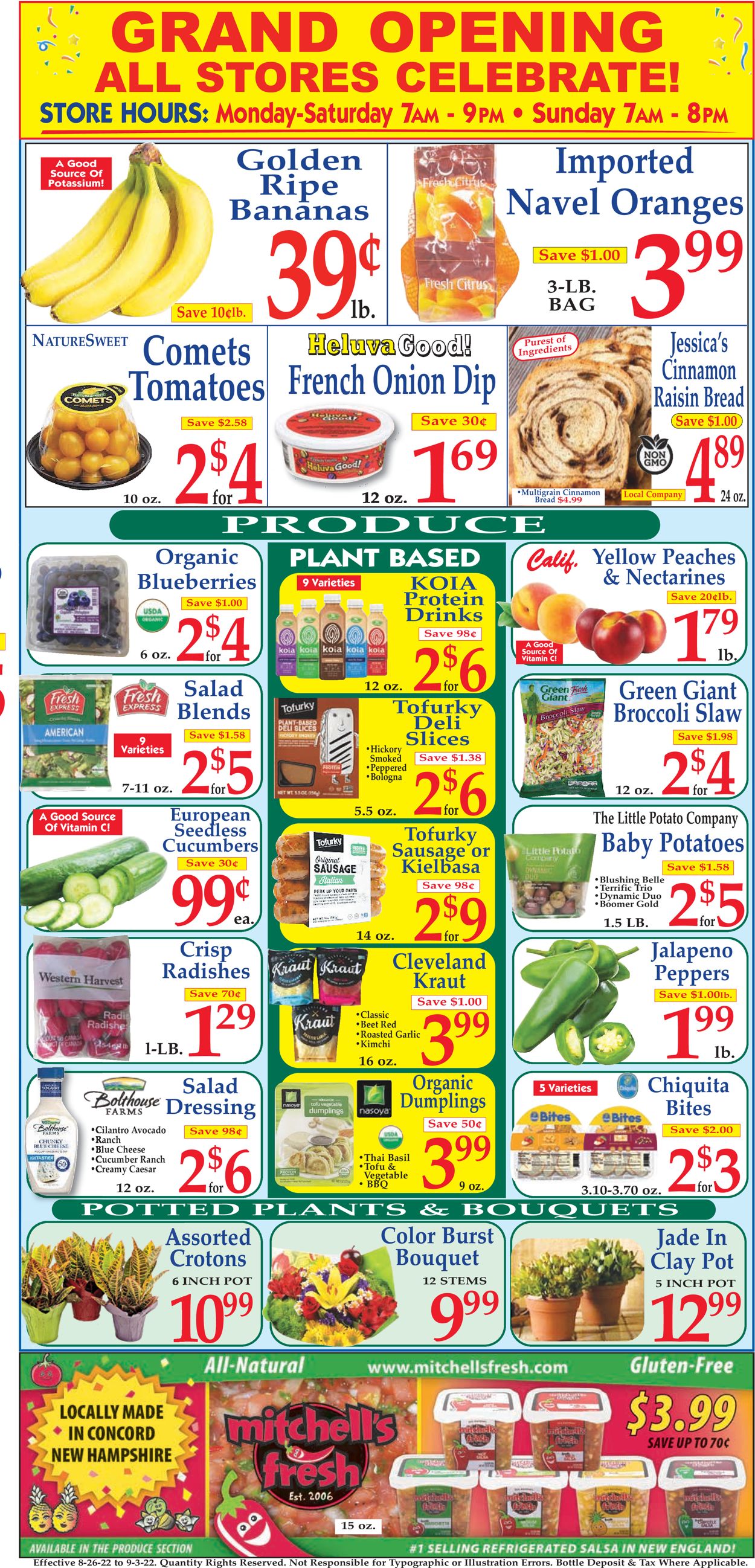 Market Basket Ad from 08/26/2022