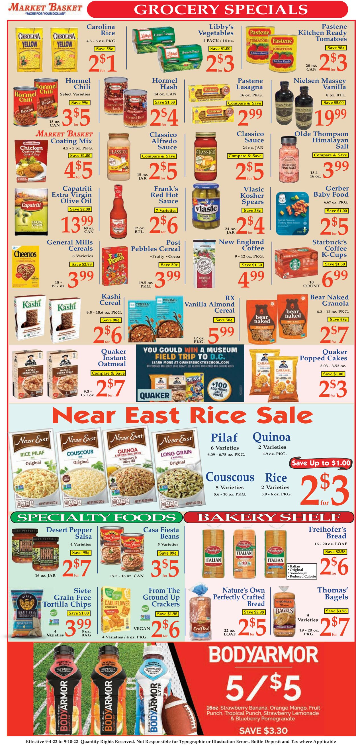 Market Basket Ad from 09/04/2022