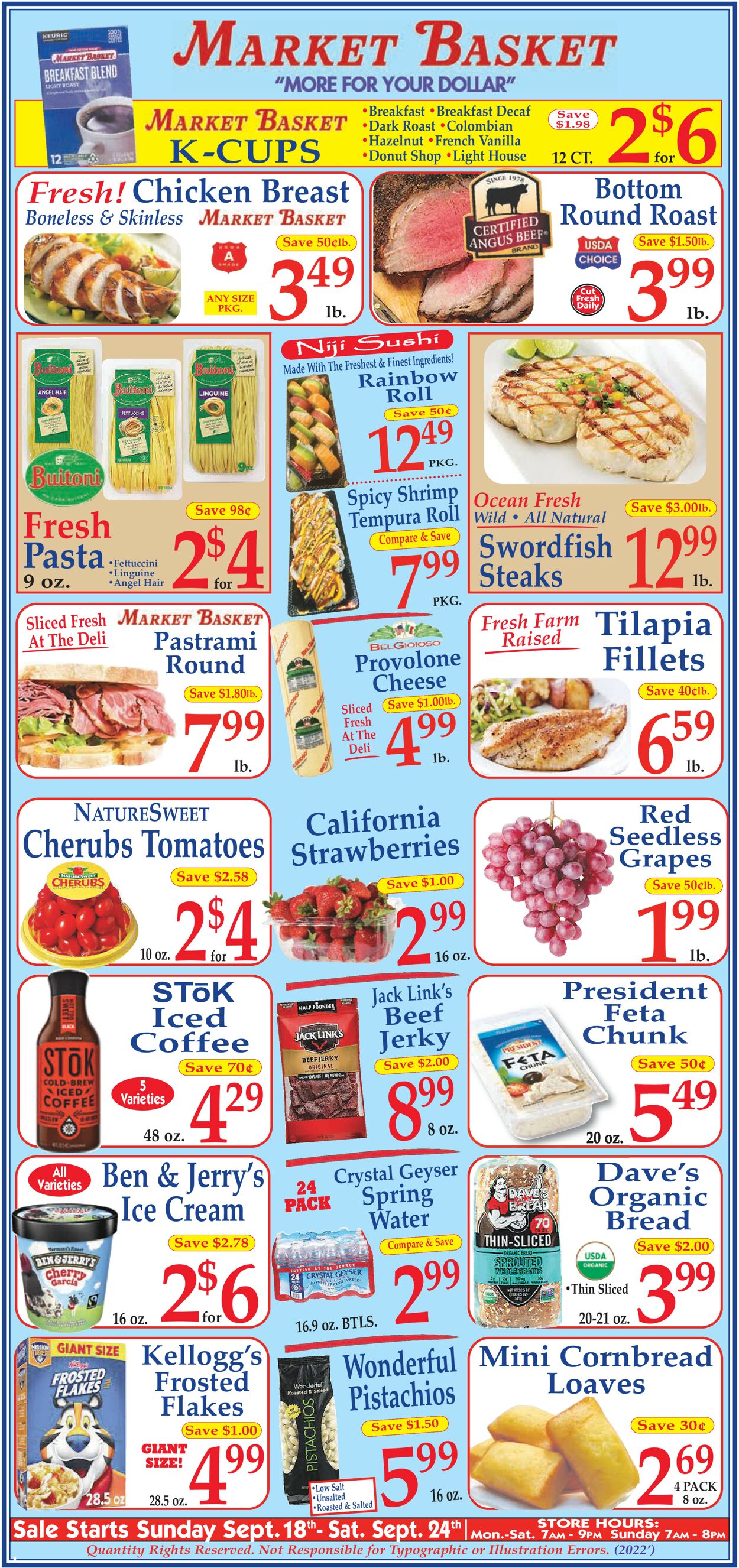 Market Basket Ad from 09/18/2022