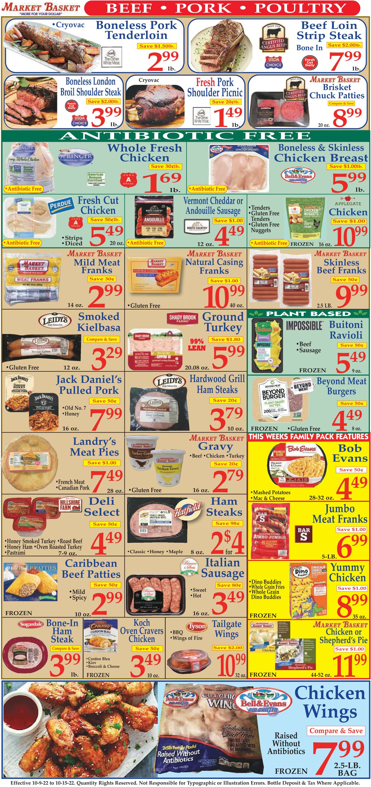 Market Basket Ad from 10/09/2022