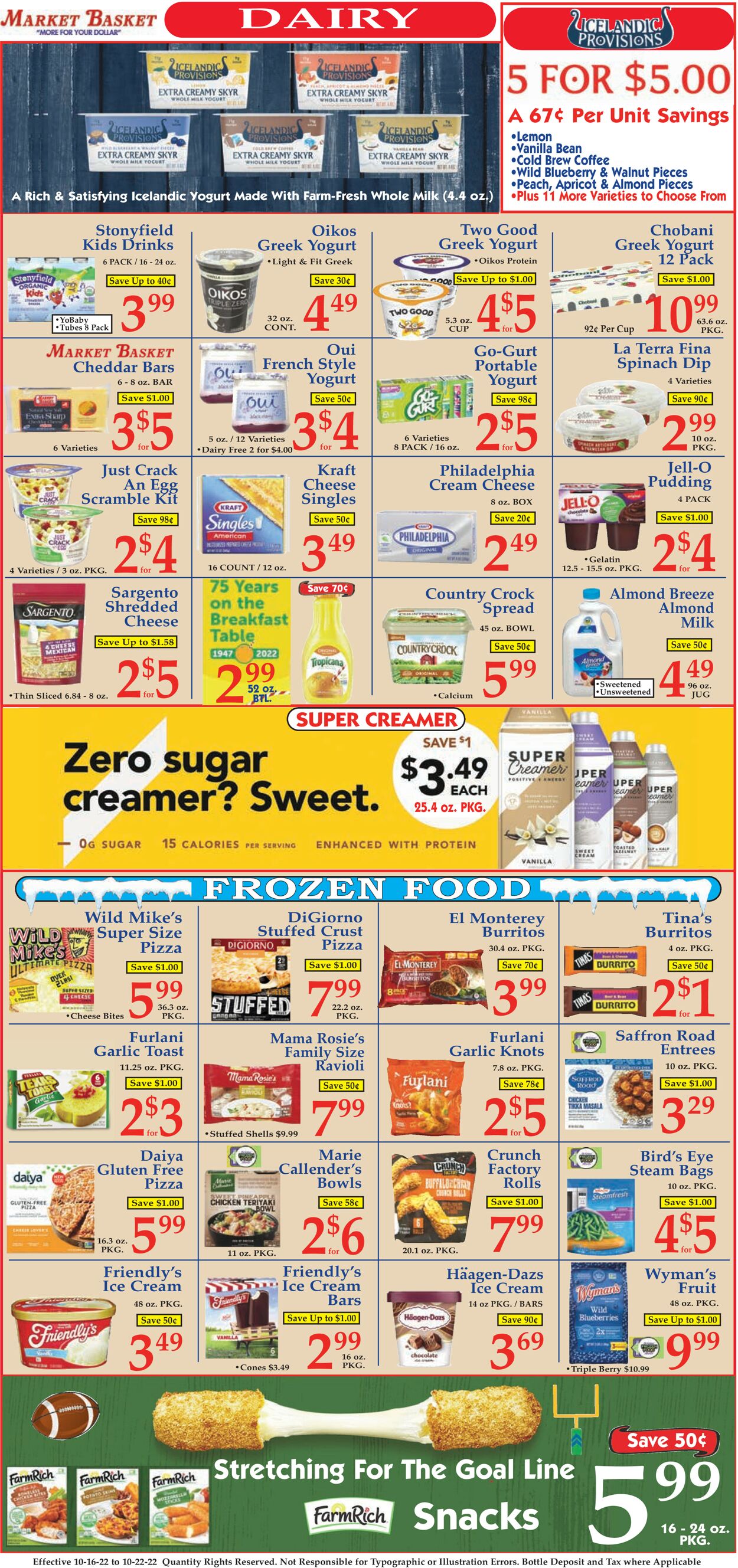 Market Basket Ad from 10/16/2022