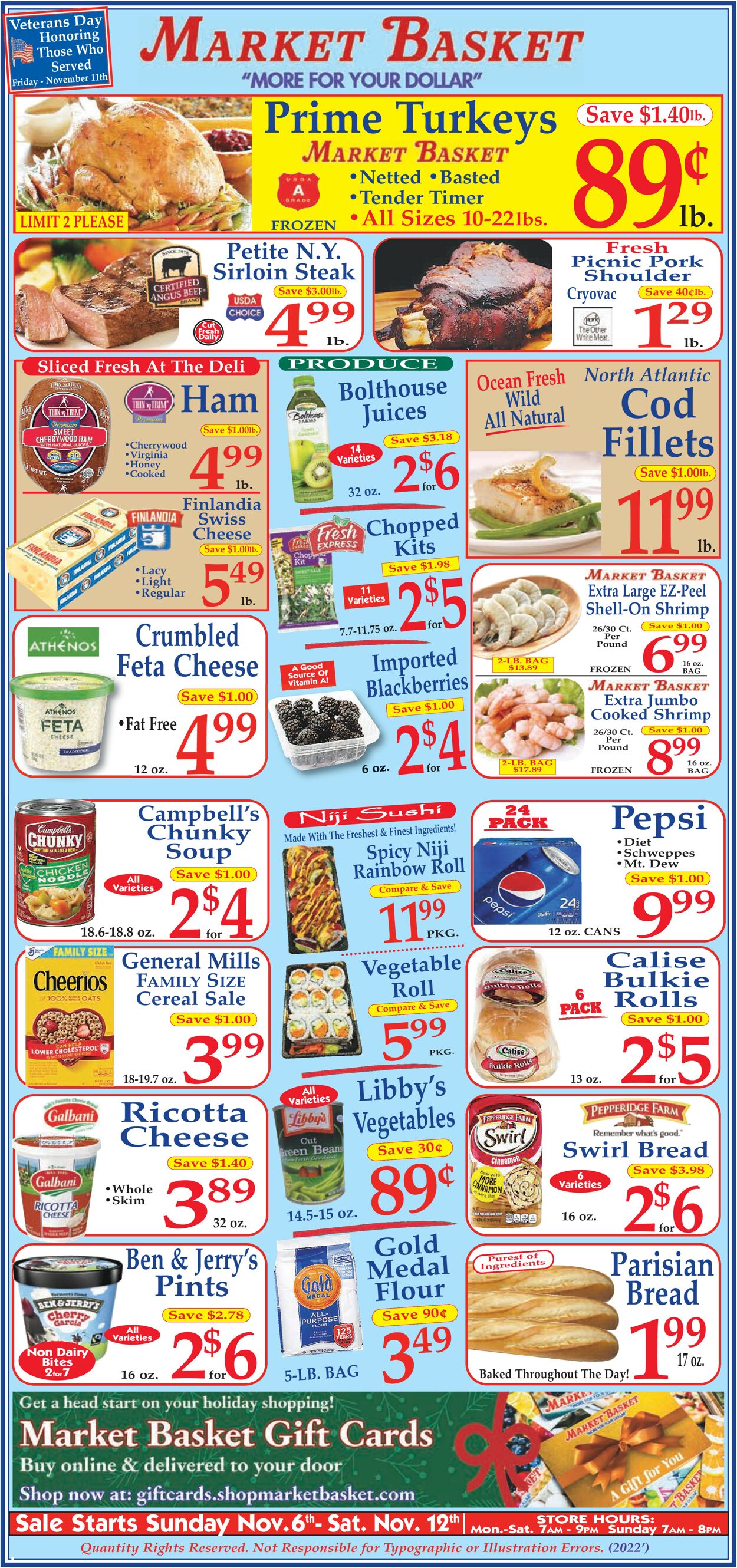 Market Basket Ad from 11/06/2022