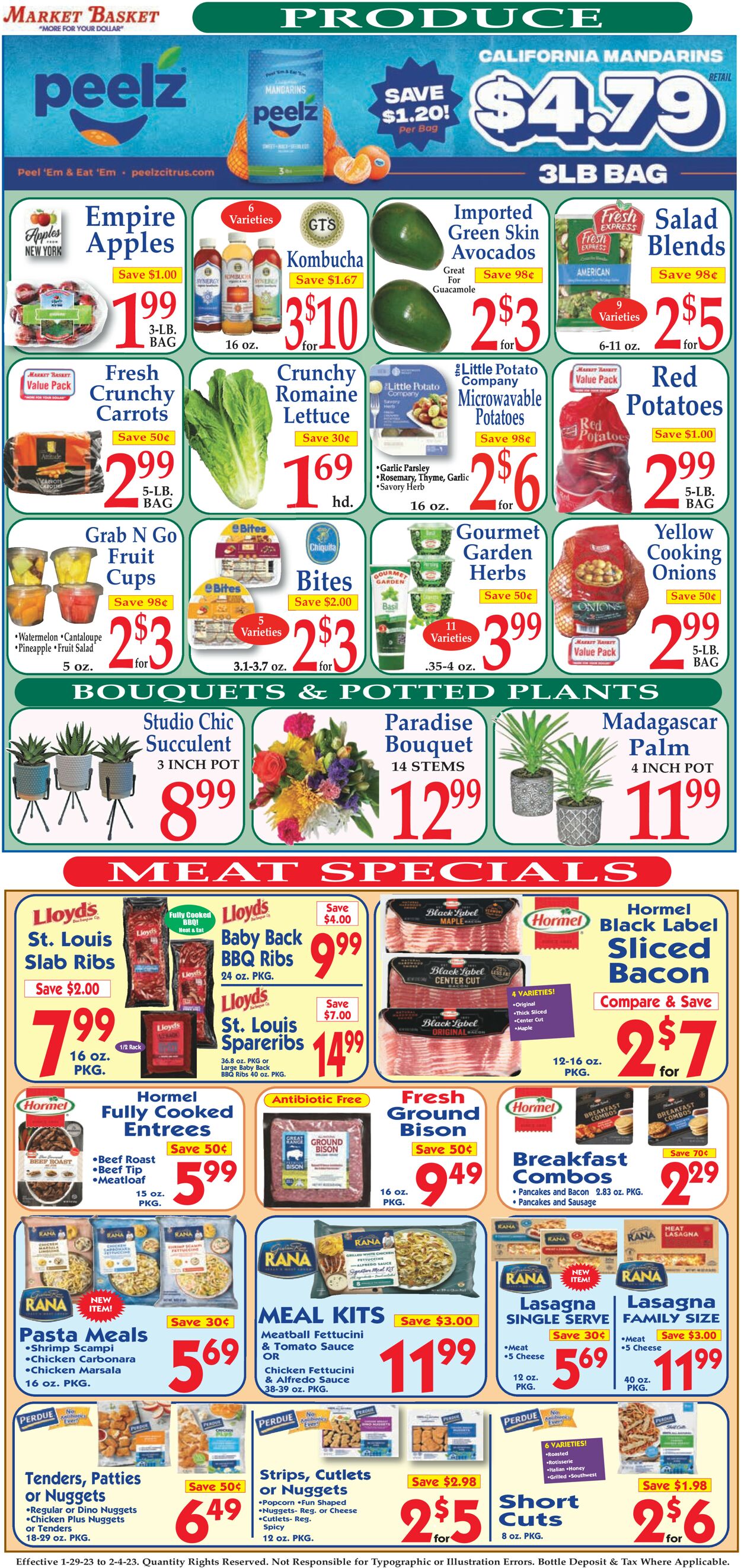Market Basket Ad from 01/29/2023