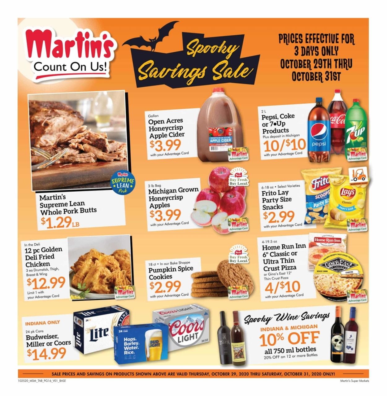 Martin’s Ad from 10/25/2020