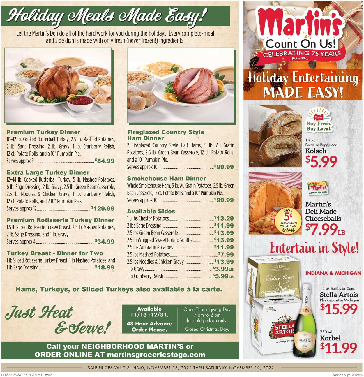 Martin’s Ad from 11/13/2022