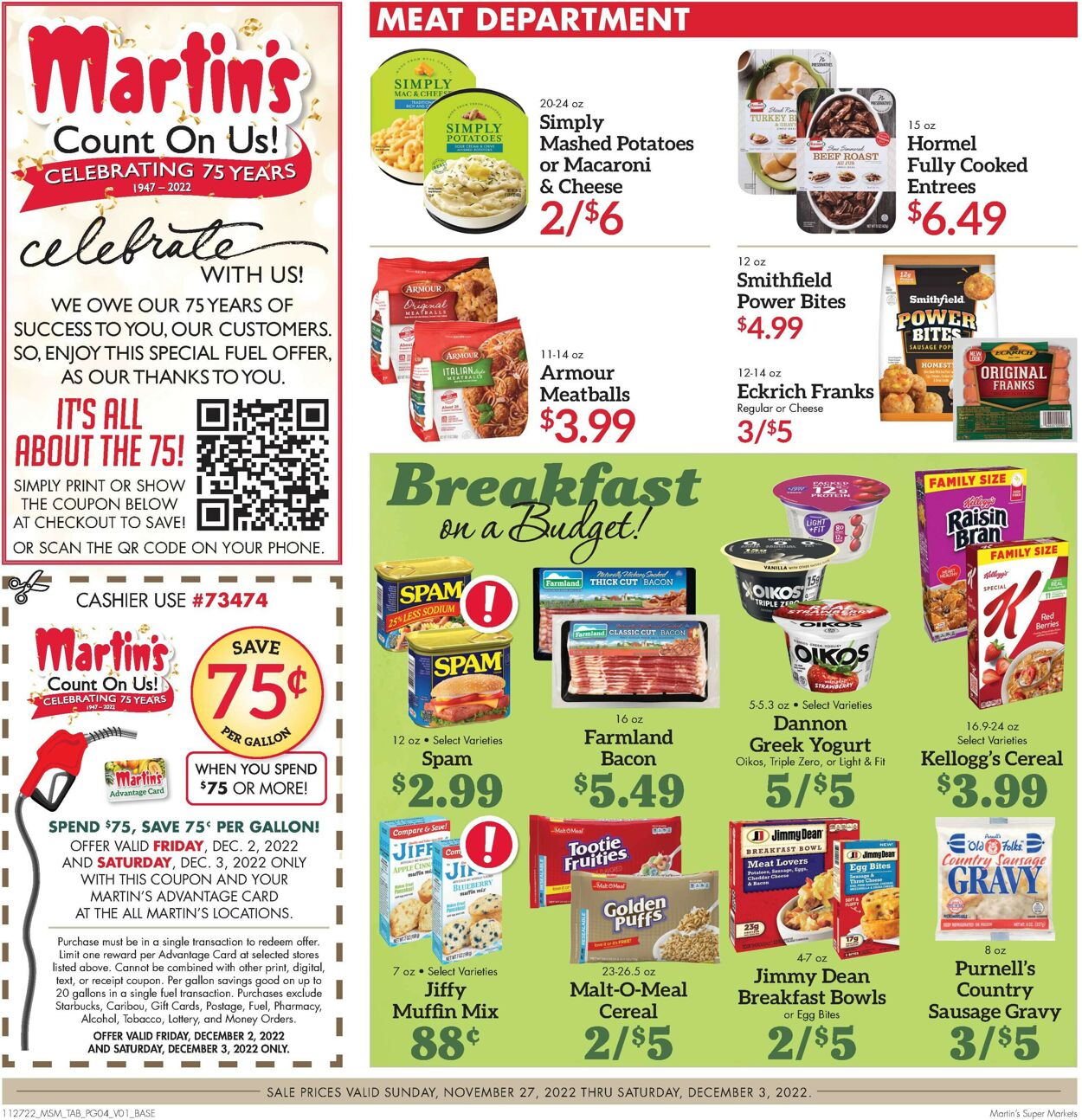 Martin’s Ad from 11/27/2022