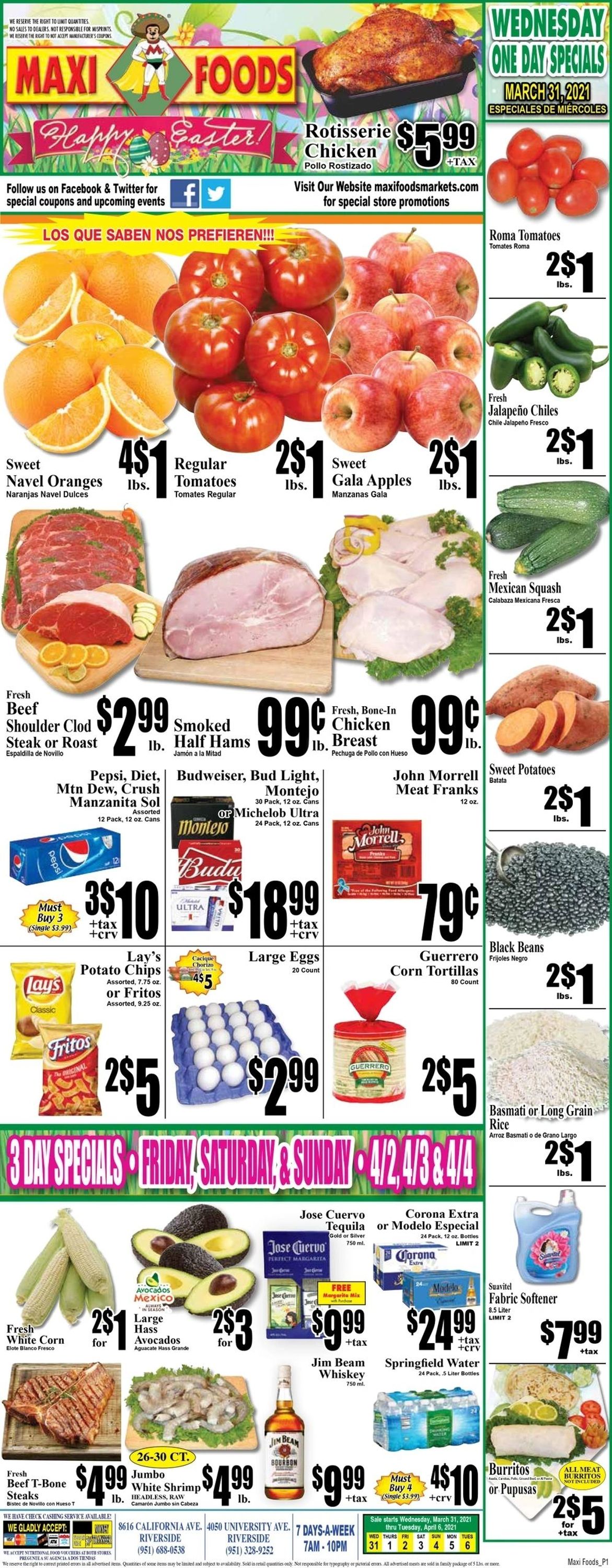 Maxi Foods Ad from 03/31/2021