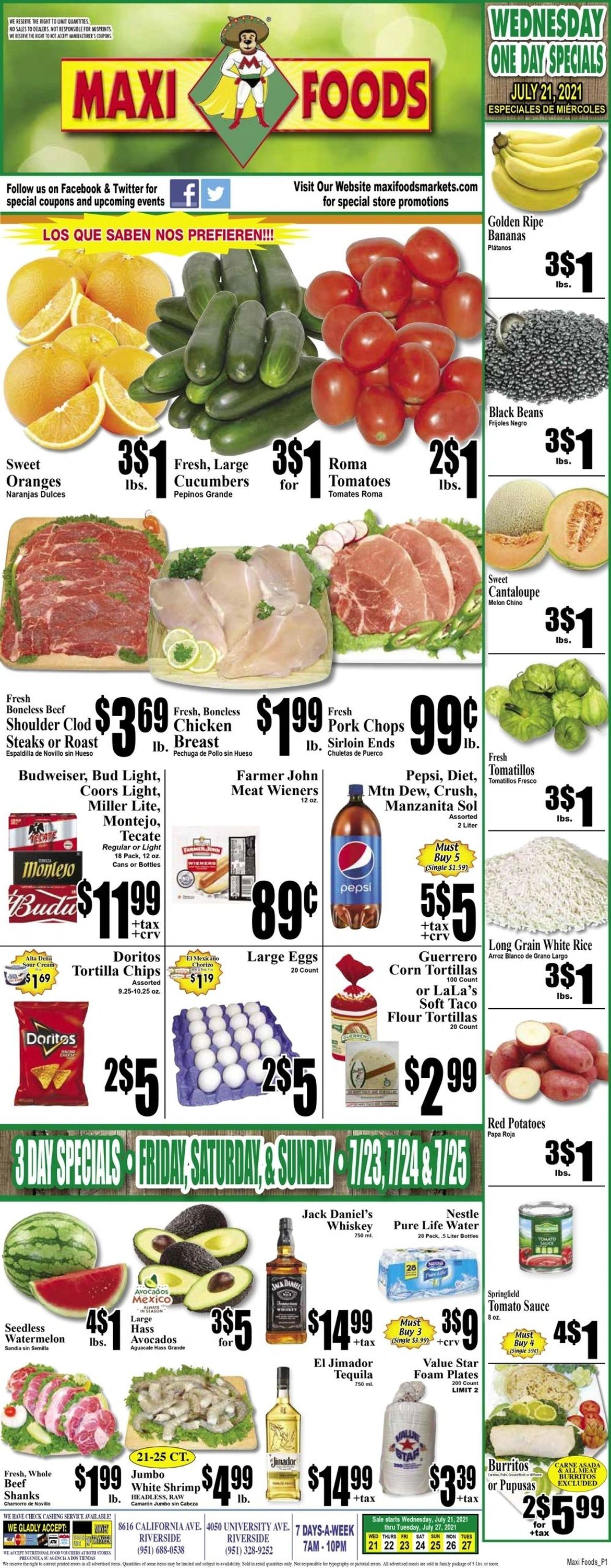 Maxi Foods Ad from 07/21/2021