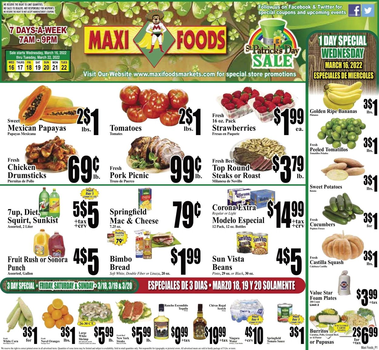 Maxi Foods Ad from 03/16/2022