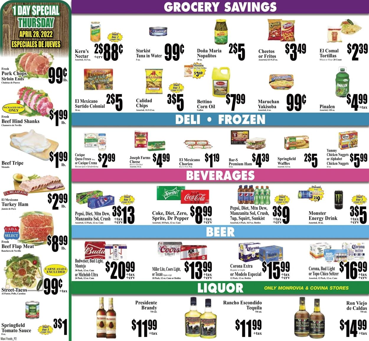 Maxi Foods Ad from 04/27/2022
