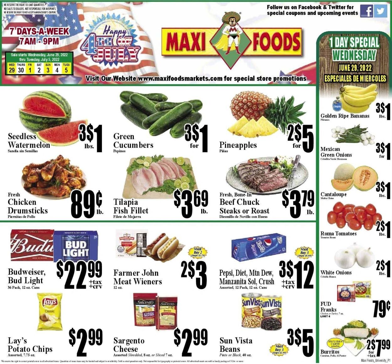 Maxi Foods Ad from 06/29/2022