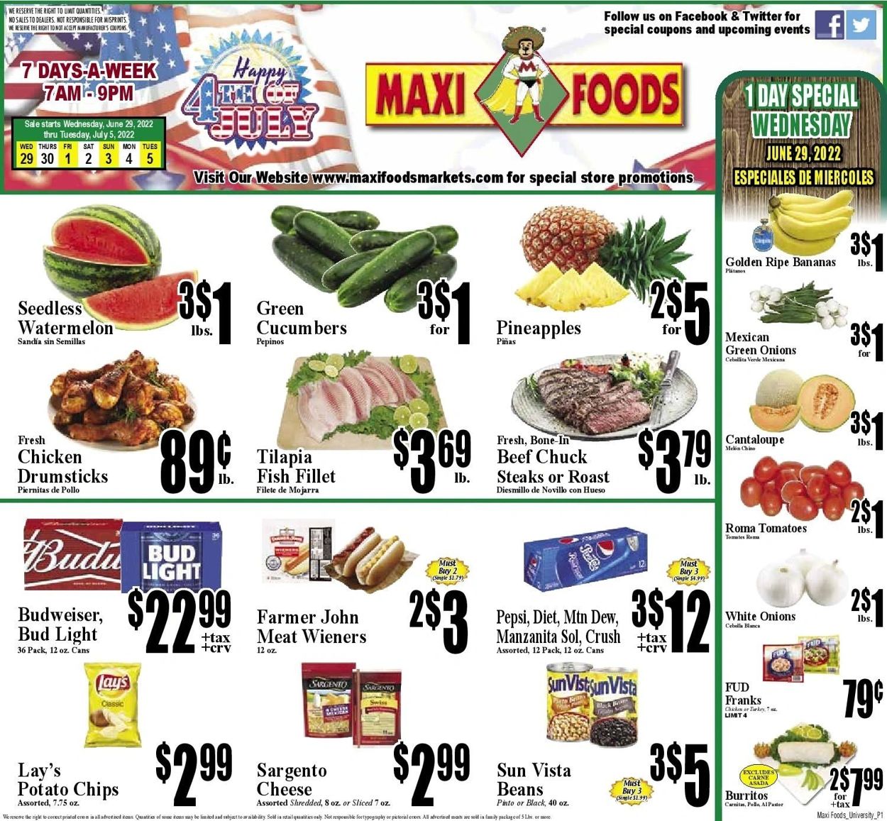 Maxi Foods Ad from 06/29/2022