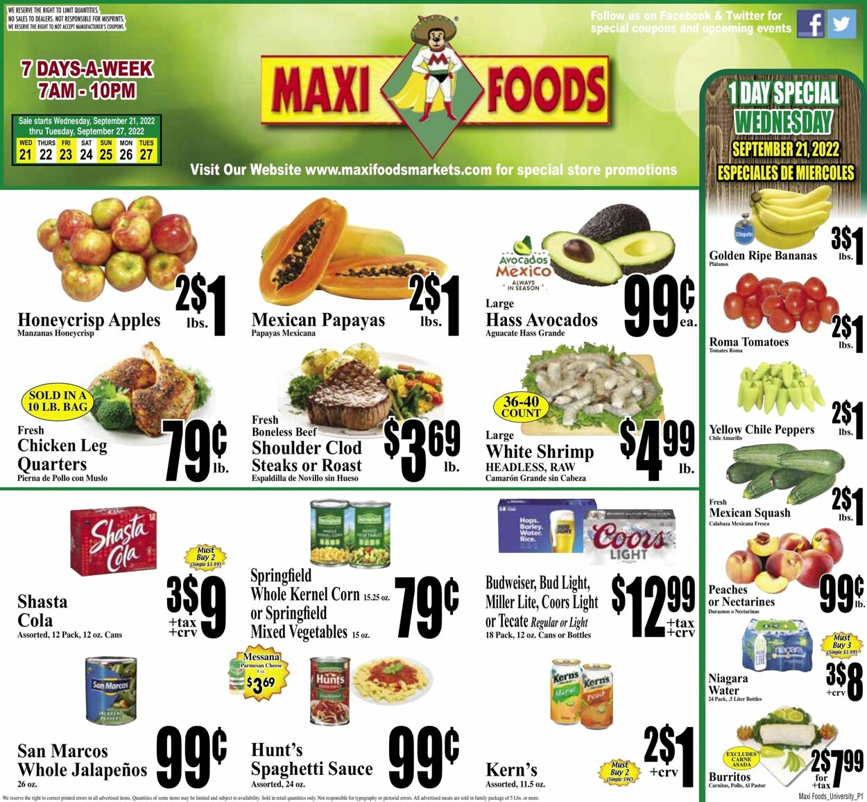 Maxi Foods Ad from 09/21/2022