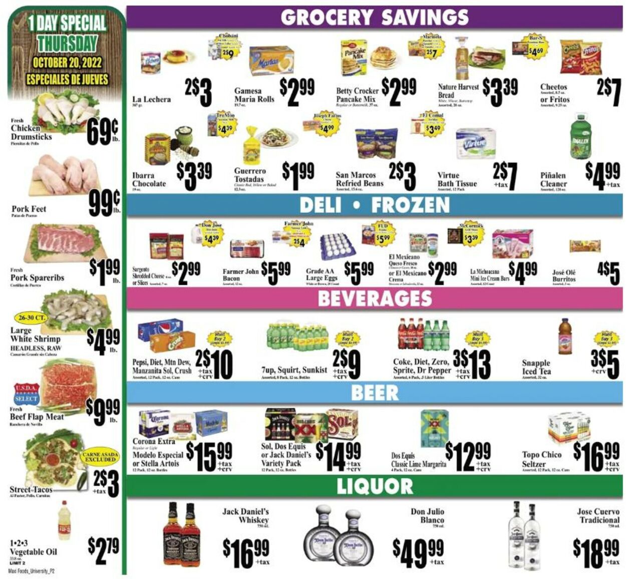 Maxi Foods Ad from 10/19/2022