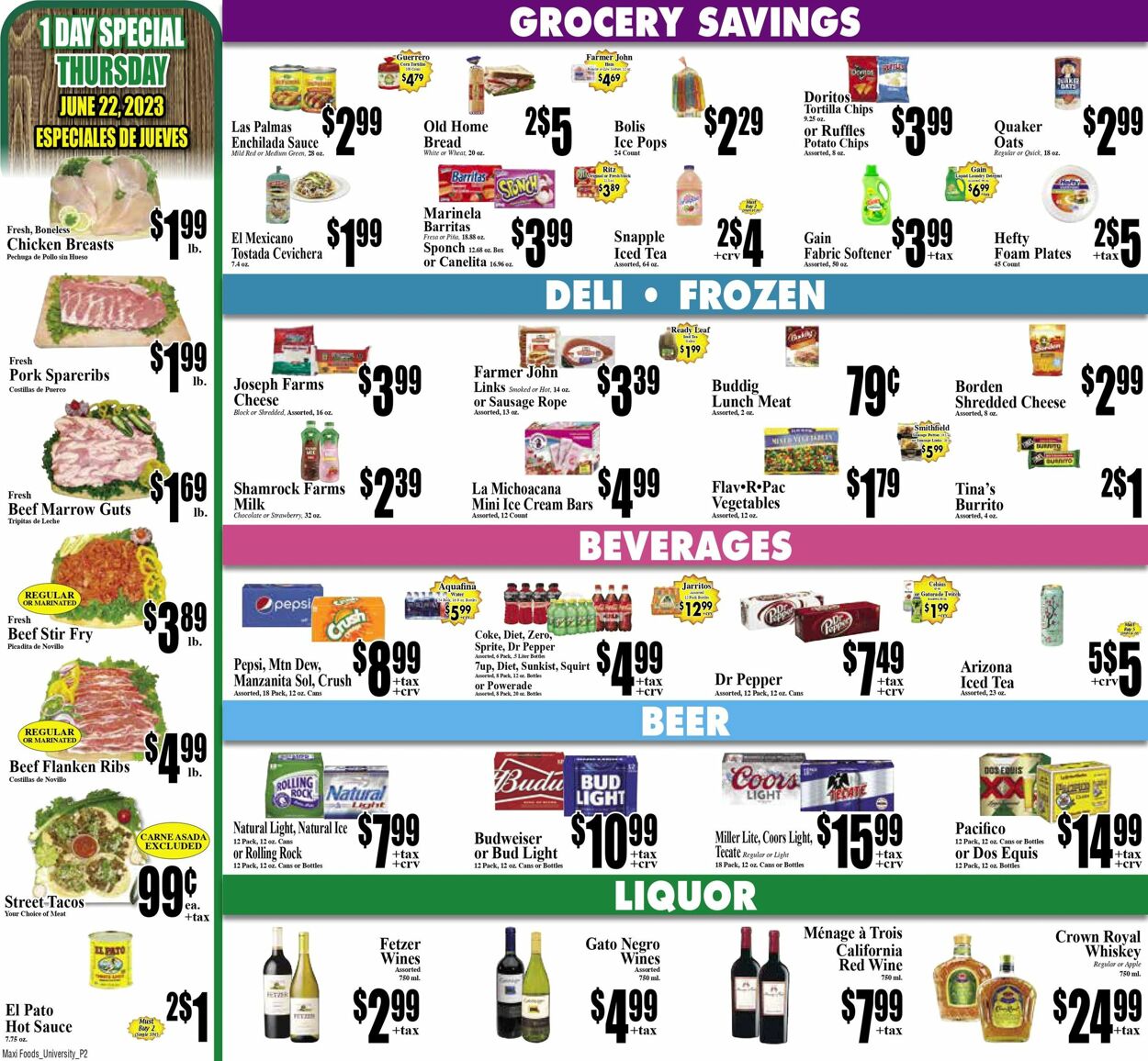 Maxi Foods Ad from 06/21/2023