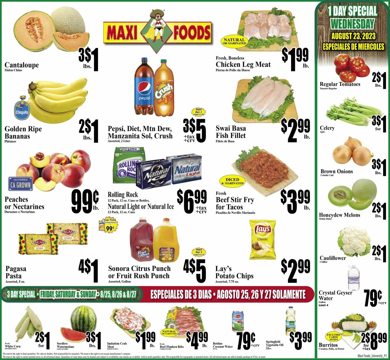 Maxi Foods Ad from 08/23/2023