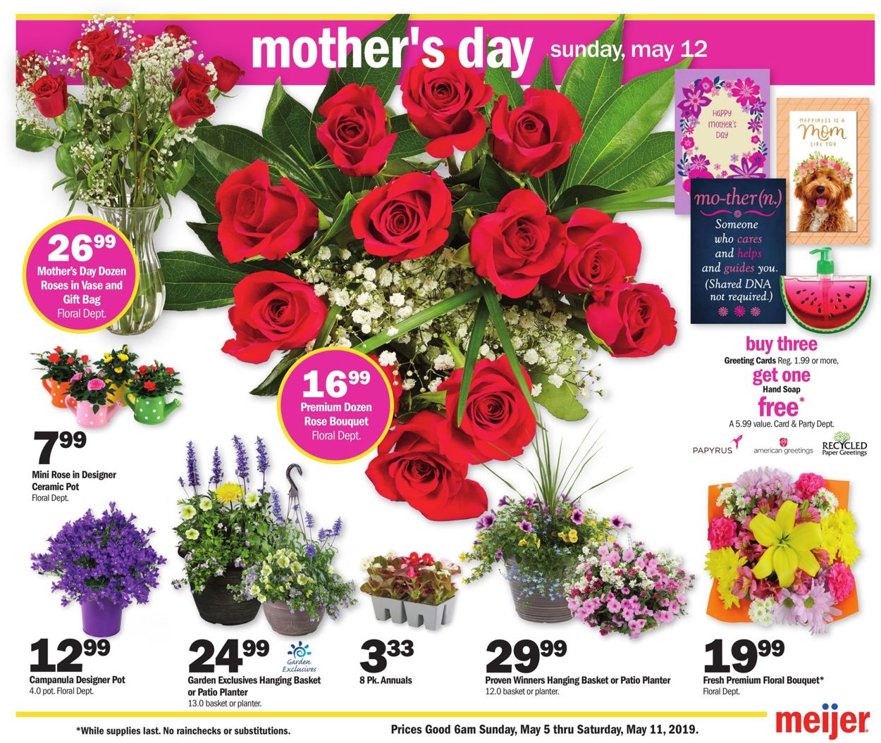 Meijer Ad from 05/05/2019