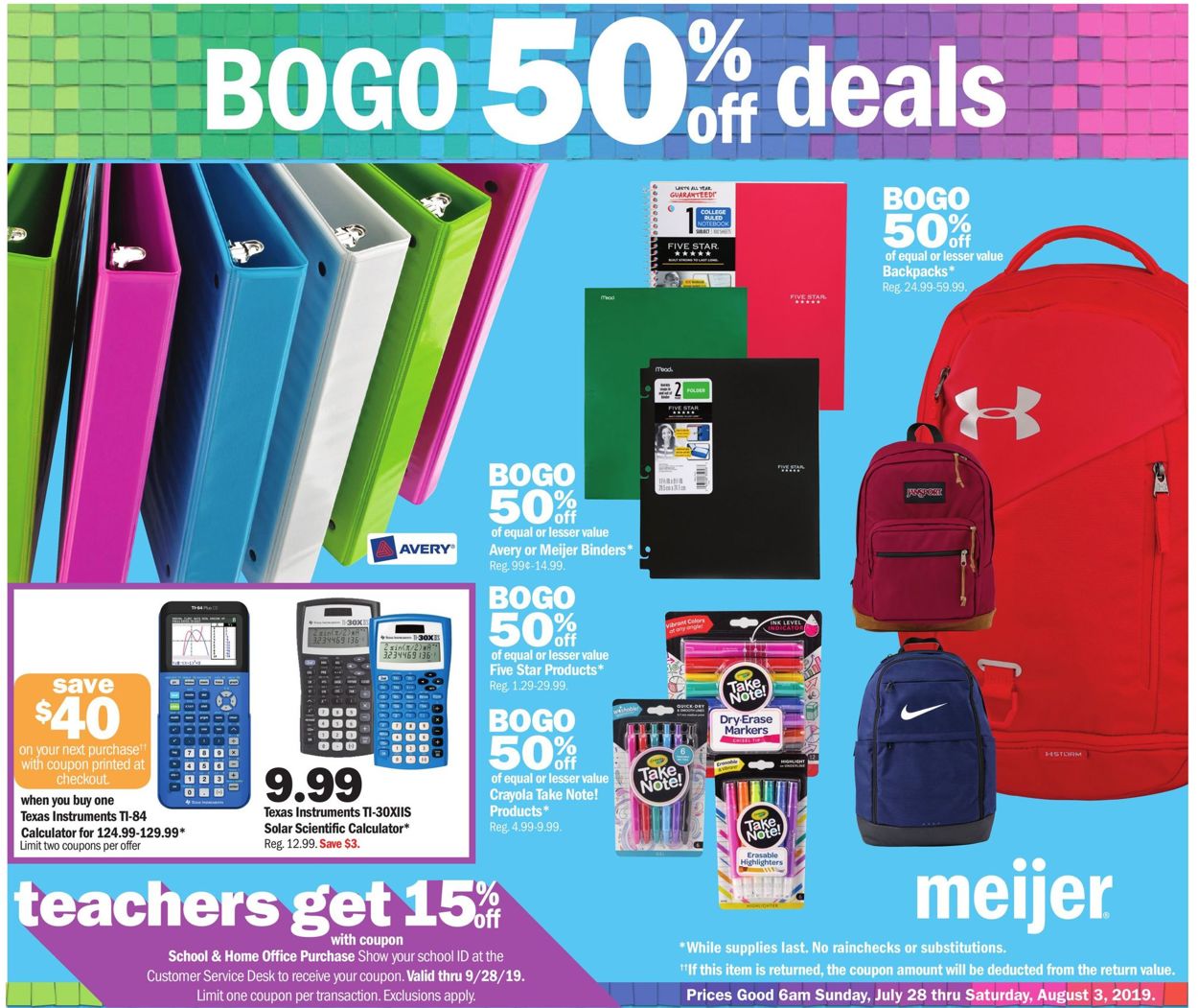 Meijer Ad from 07/28/2019