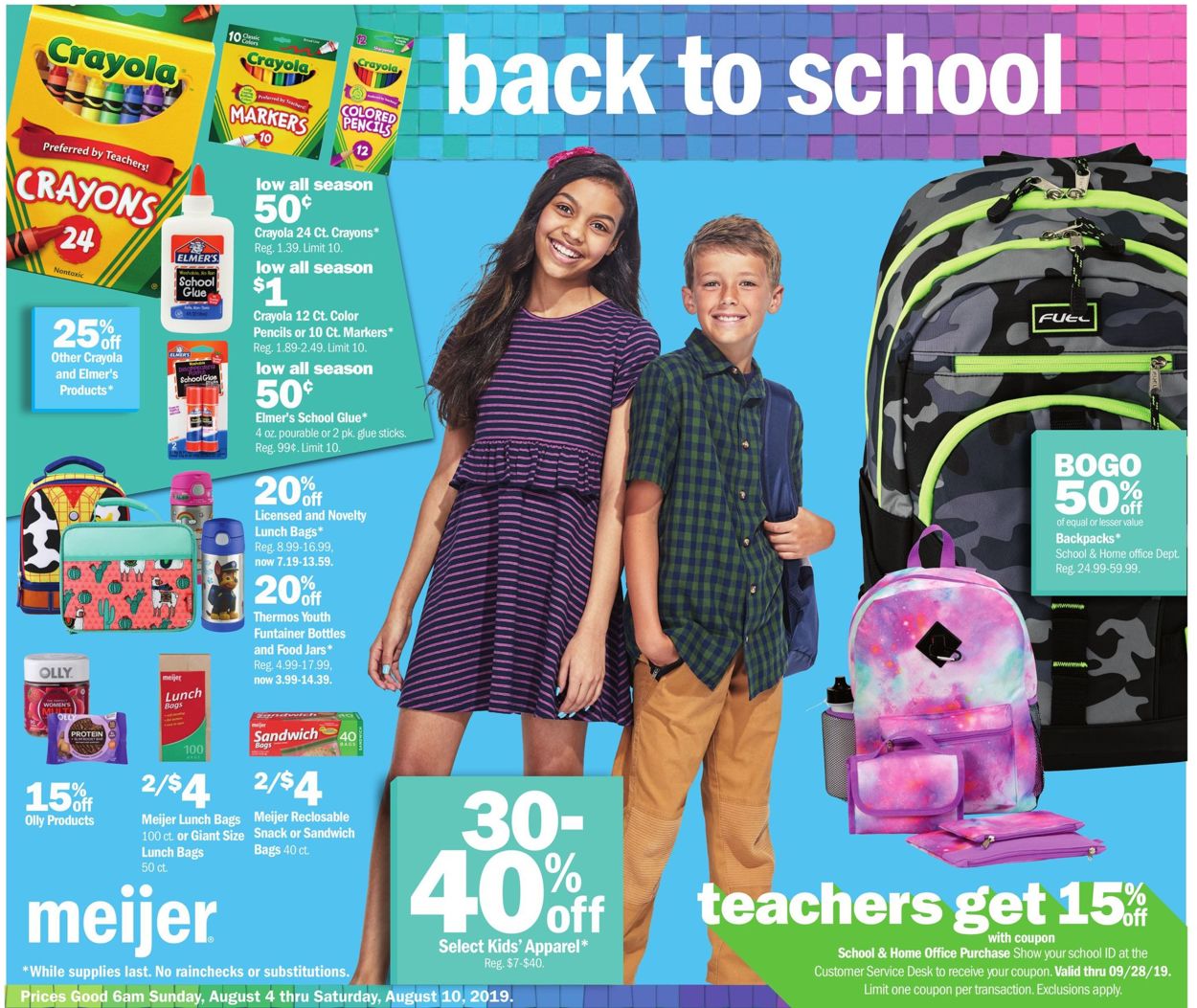 Meijer Ad from 08/04/2019