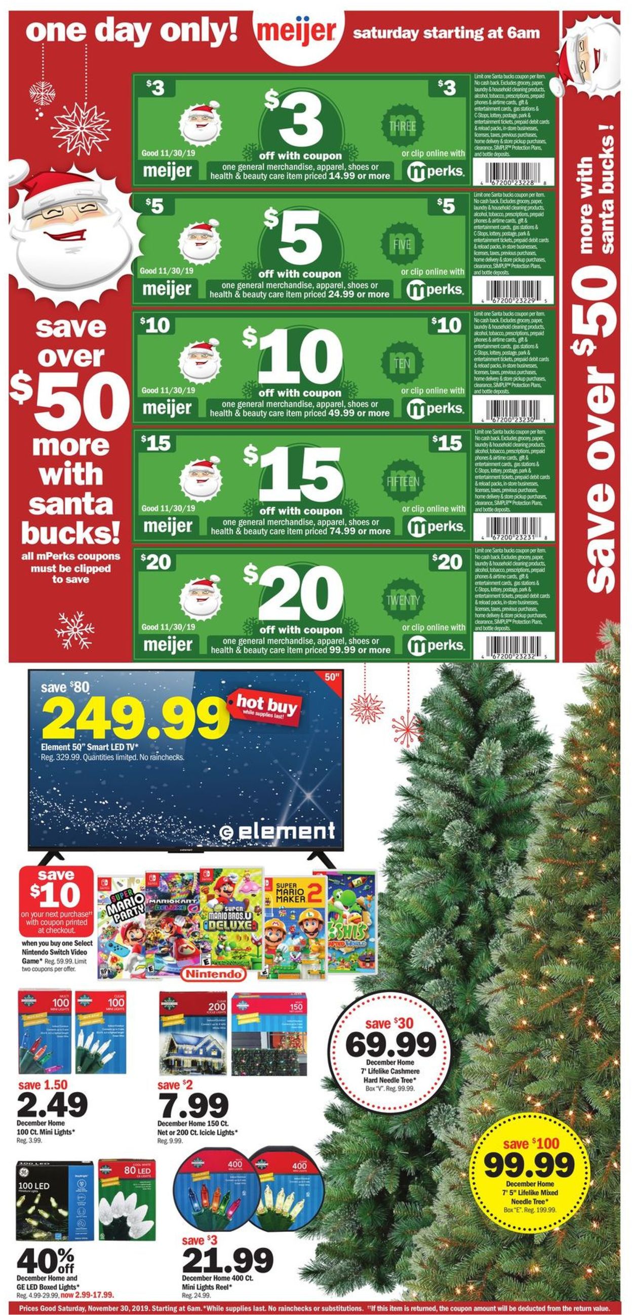 Meijer Ad from 11/30/2019