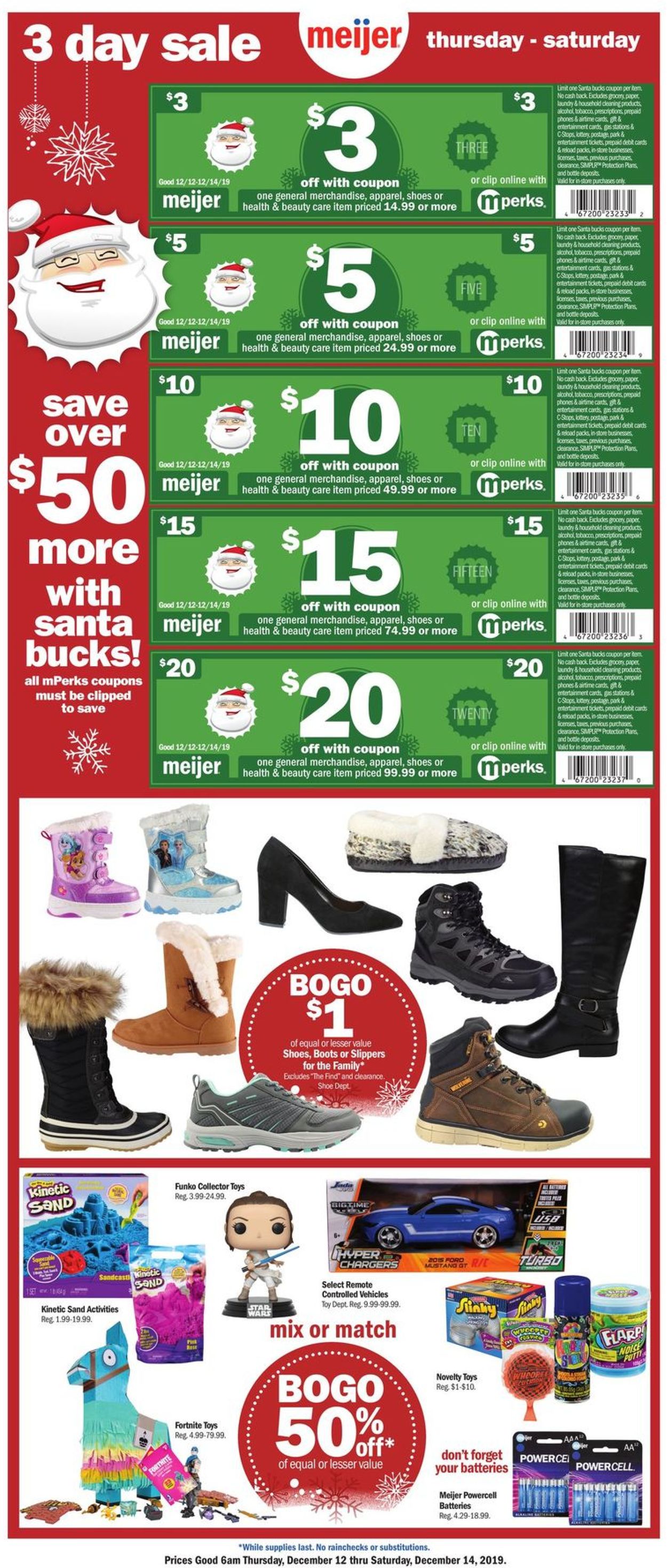 Meijer Ad from 12/12/2019