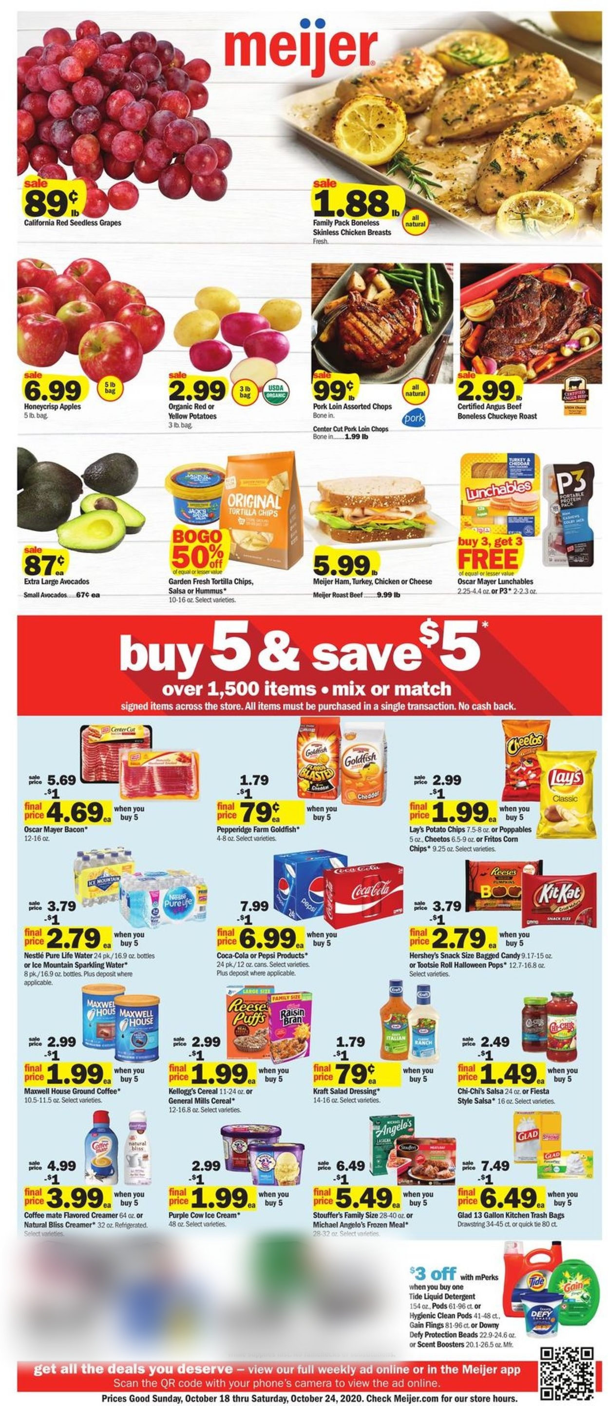 Meijer Ad from 10/18/2020