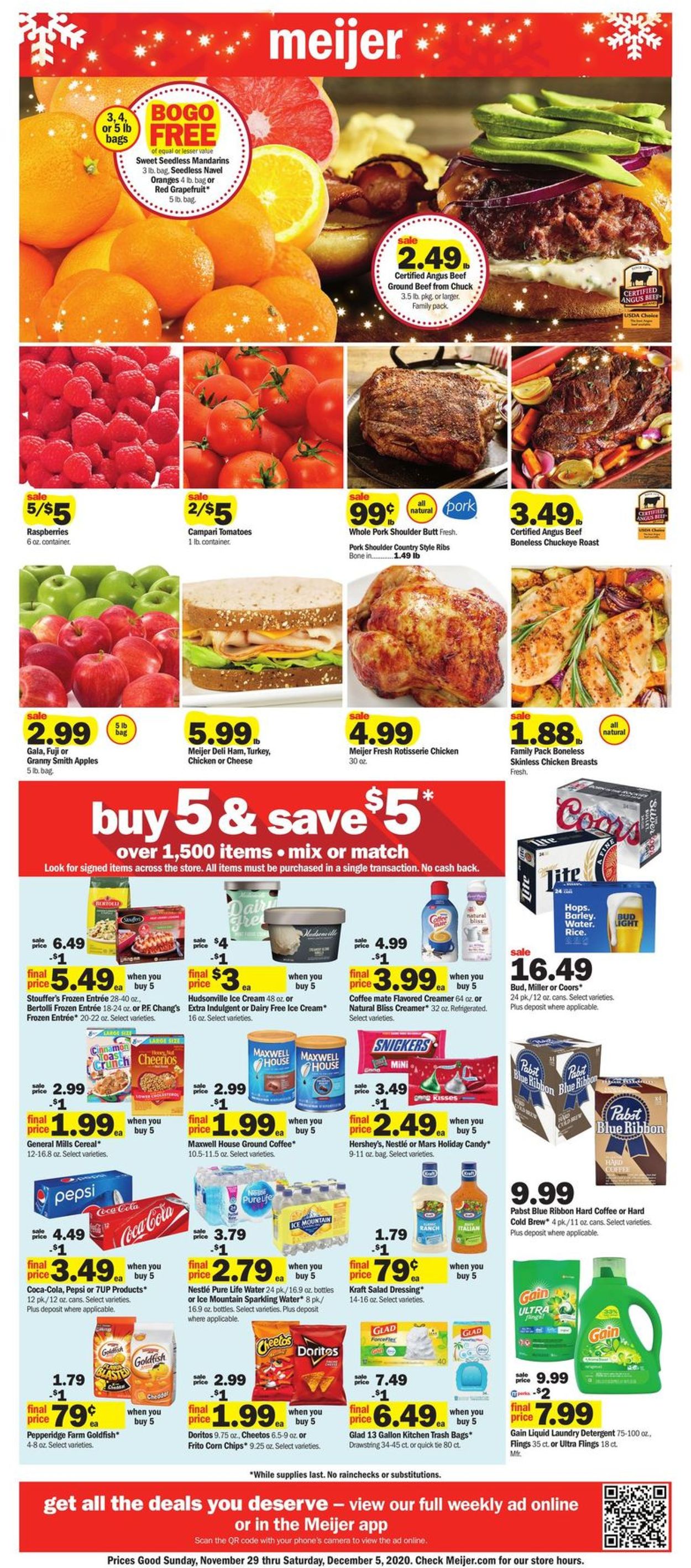 Meijer Ad from 11/29/2020