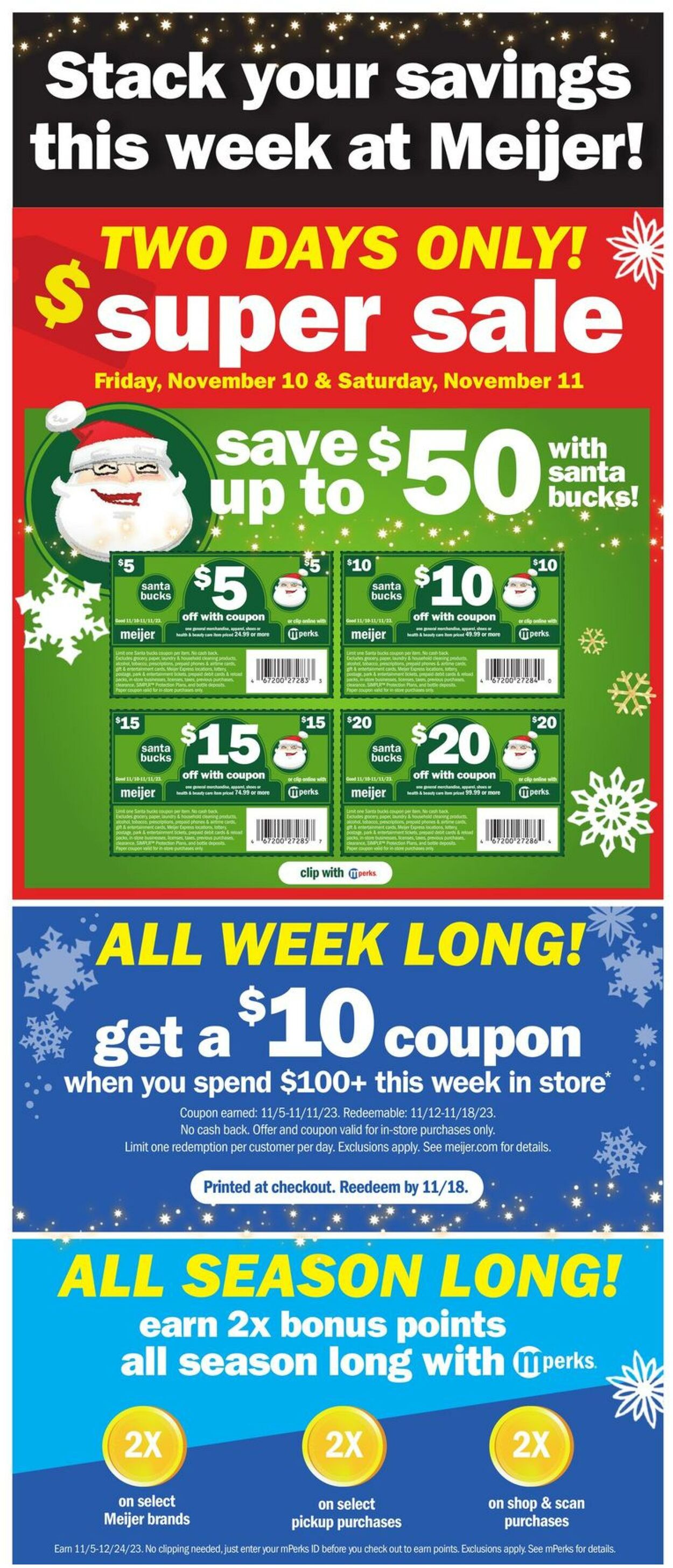 Meijer Ad from 11/10/2023
