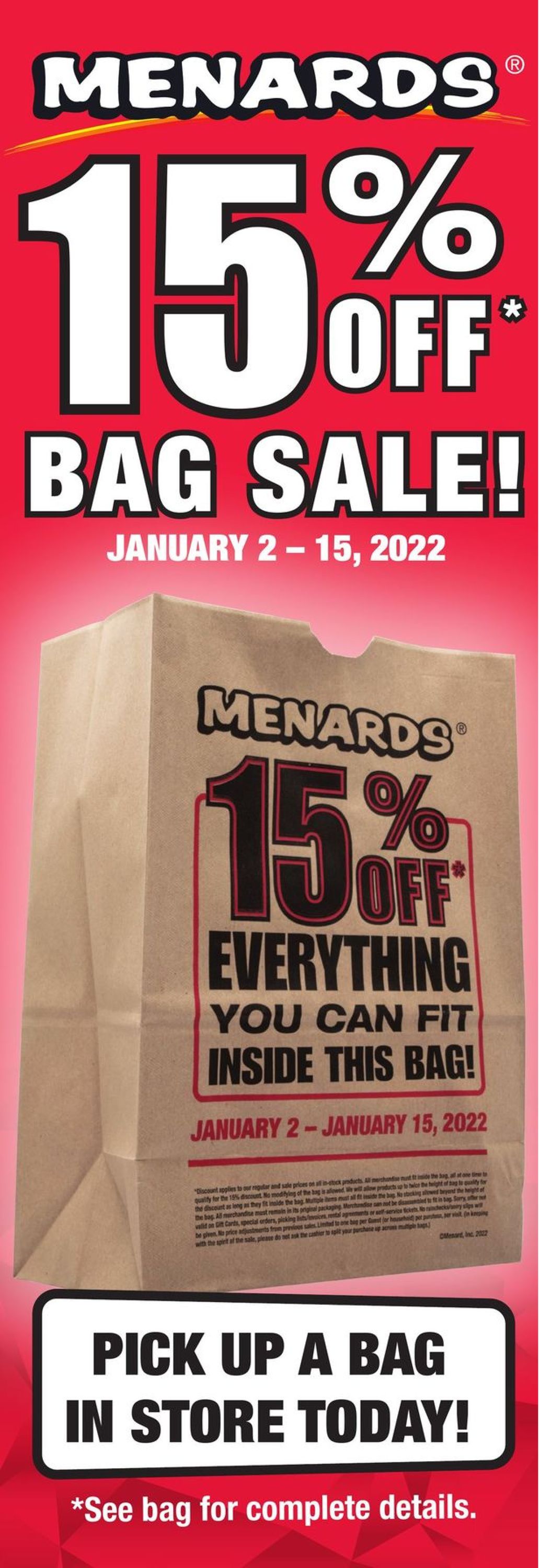Menards Ad from 01/06/2022