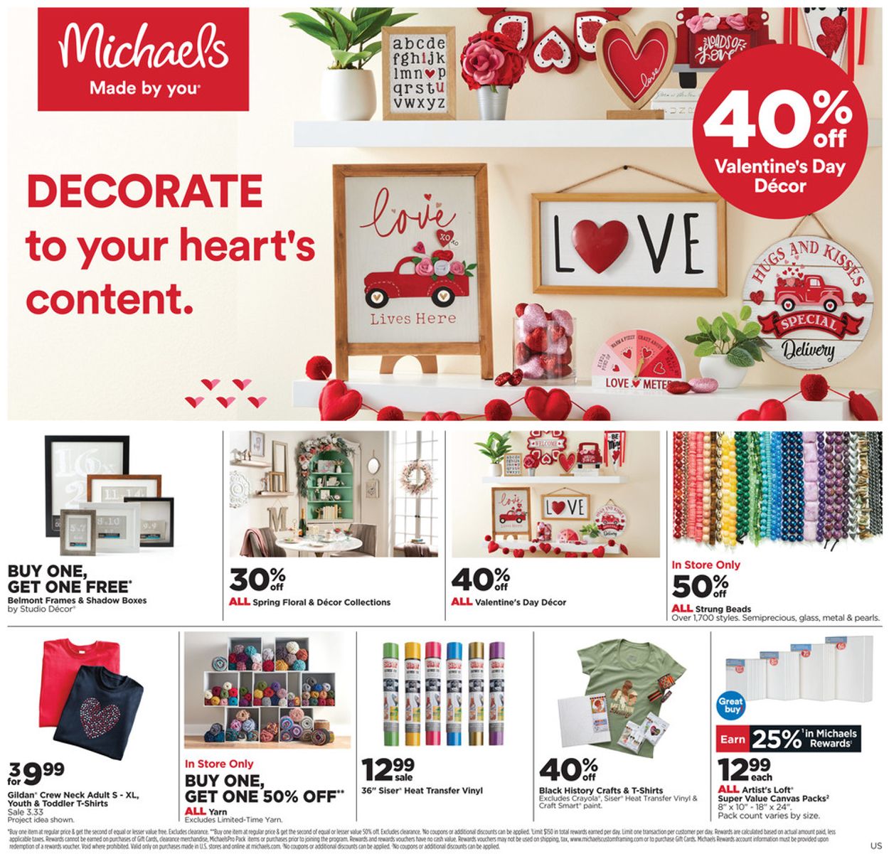 Michaels Ad from 01/30/2022