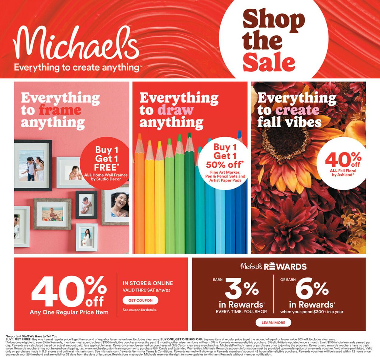 Michaels Ad from 08/13/2023