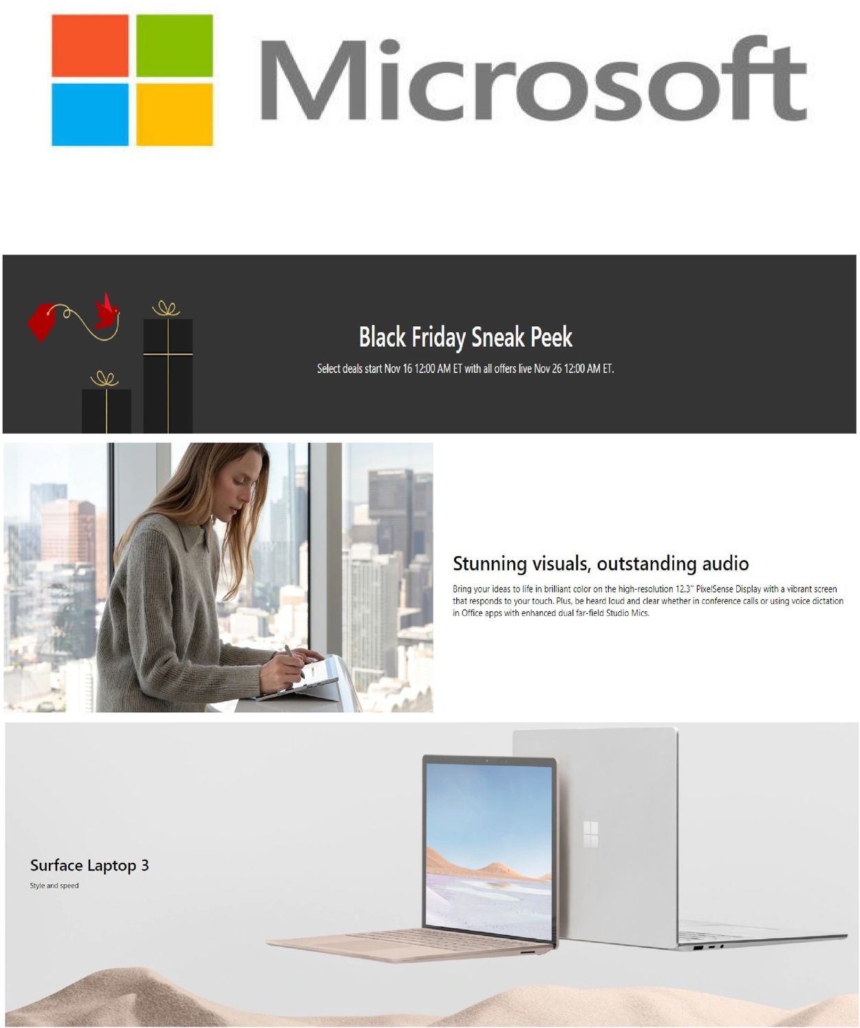 Microsoft Ad from 11/13/2020