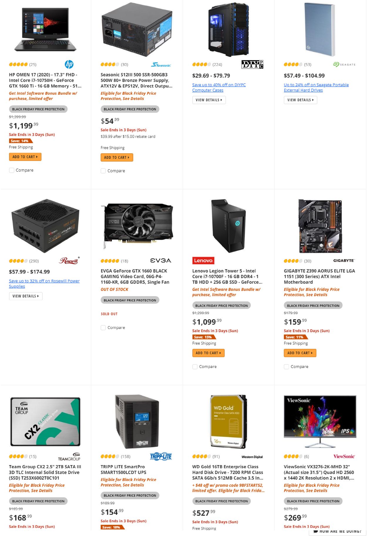 Newegg Ad from 11/13/2020