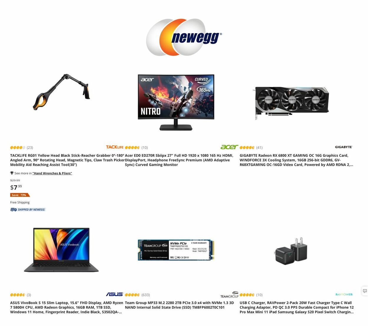 Newegg Ad from 10/06/2022
