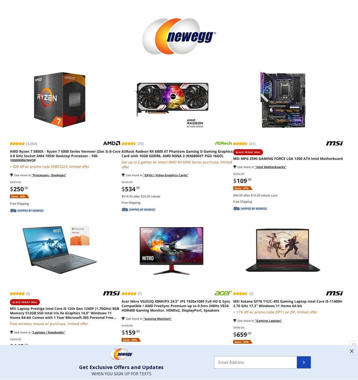 Newegg Ad from 11/24/2022