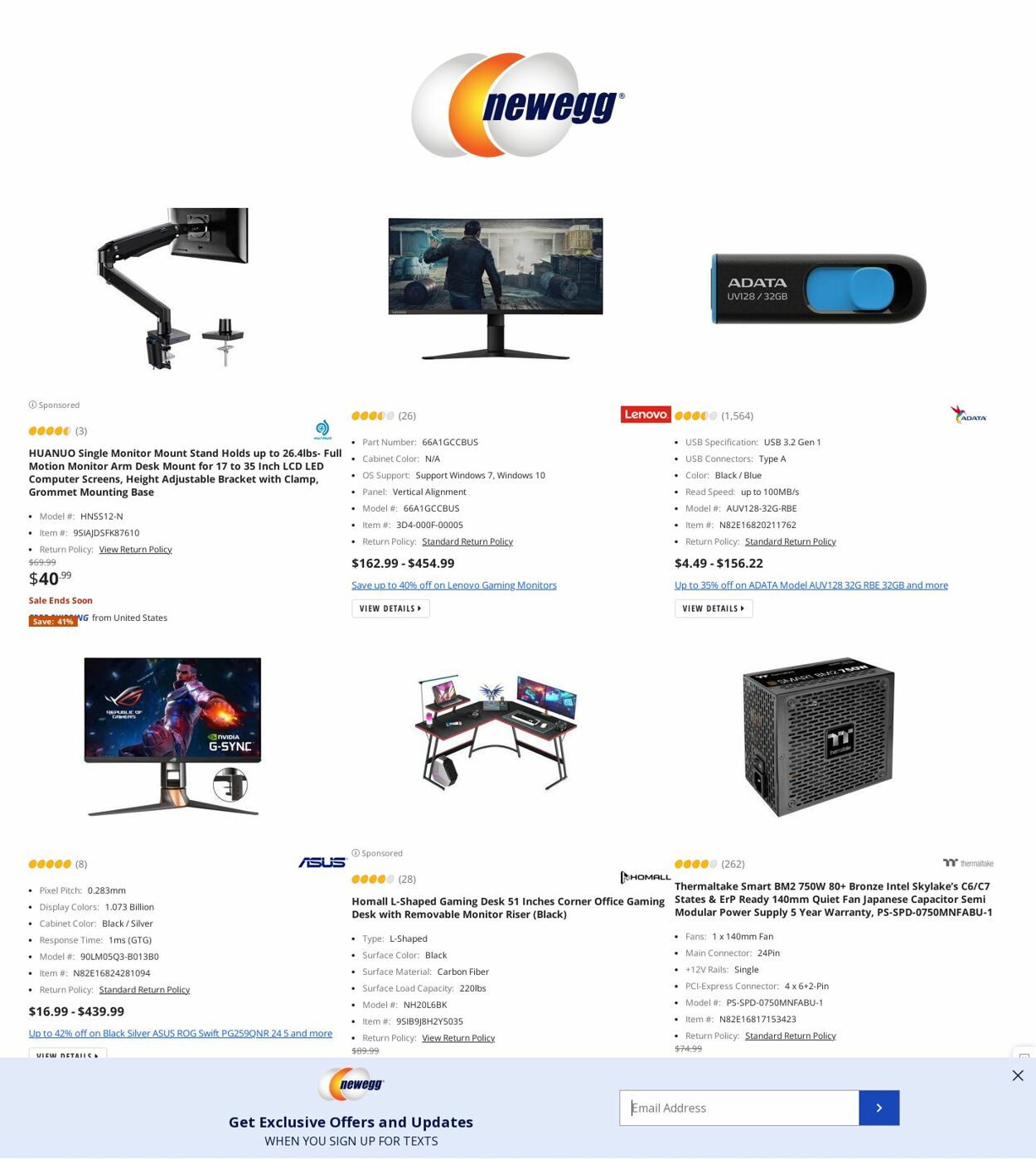 Newegg Ad from 01/26/2023