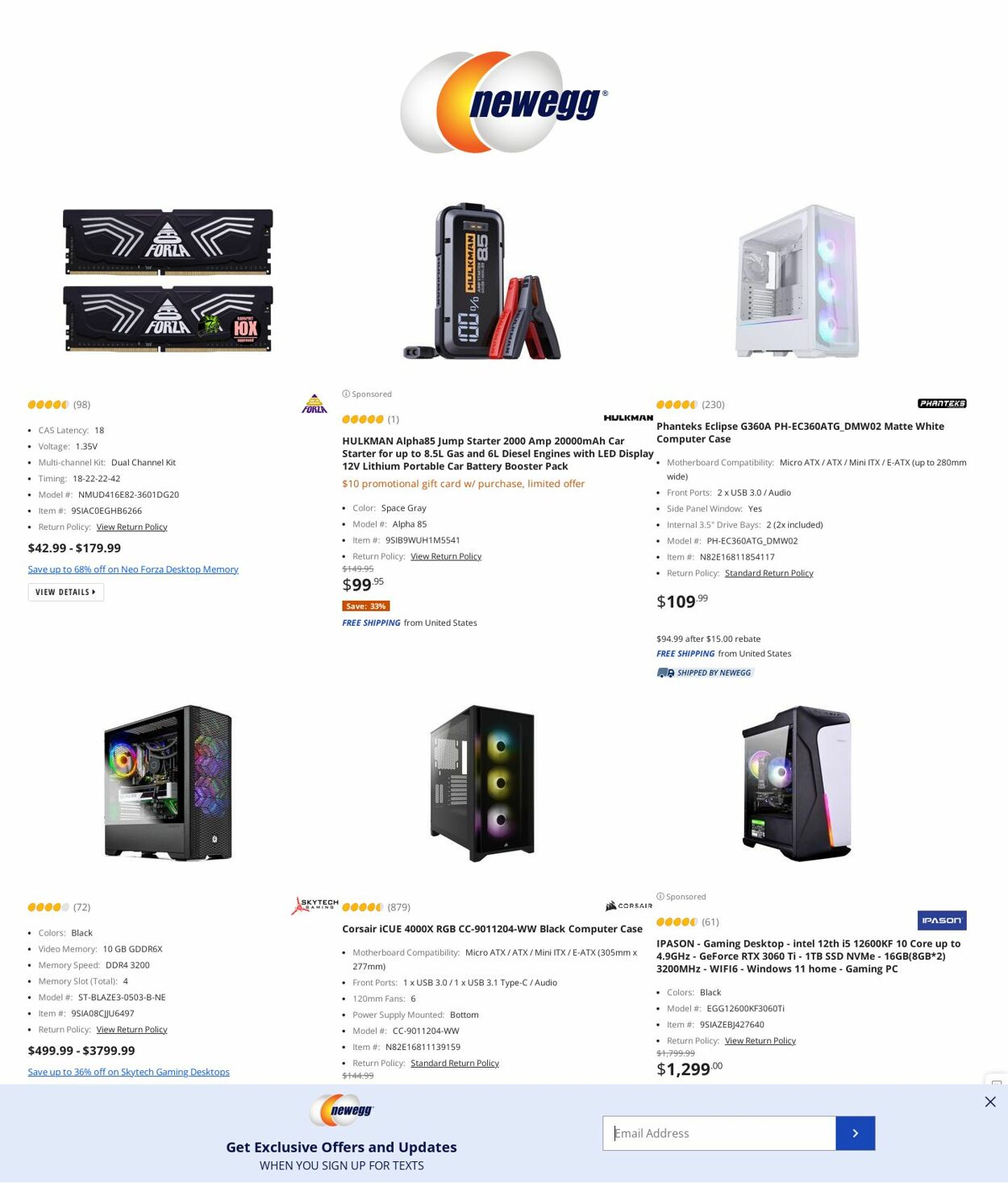 Newegg Ad from 02/02/2023
