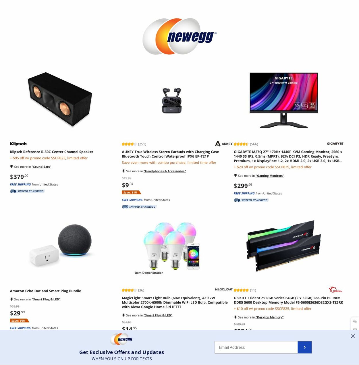 Newegg Ad from 02/09/2023