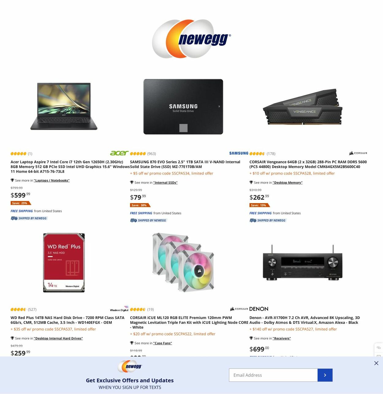 Newegg Ad from 02/16/2023