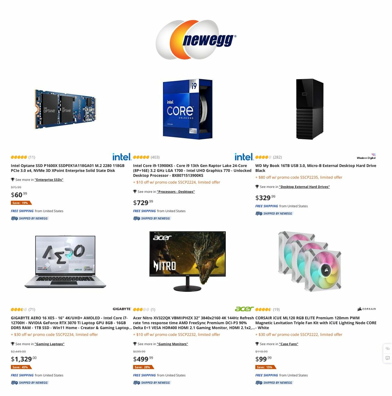 Newegg Ad from 02/23/2023