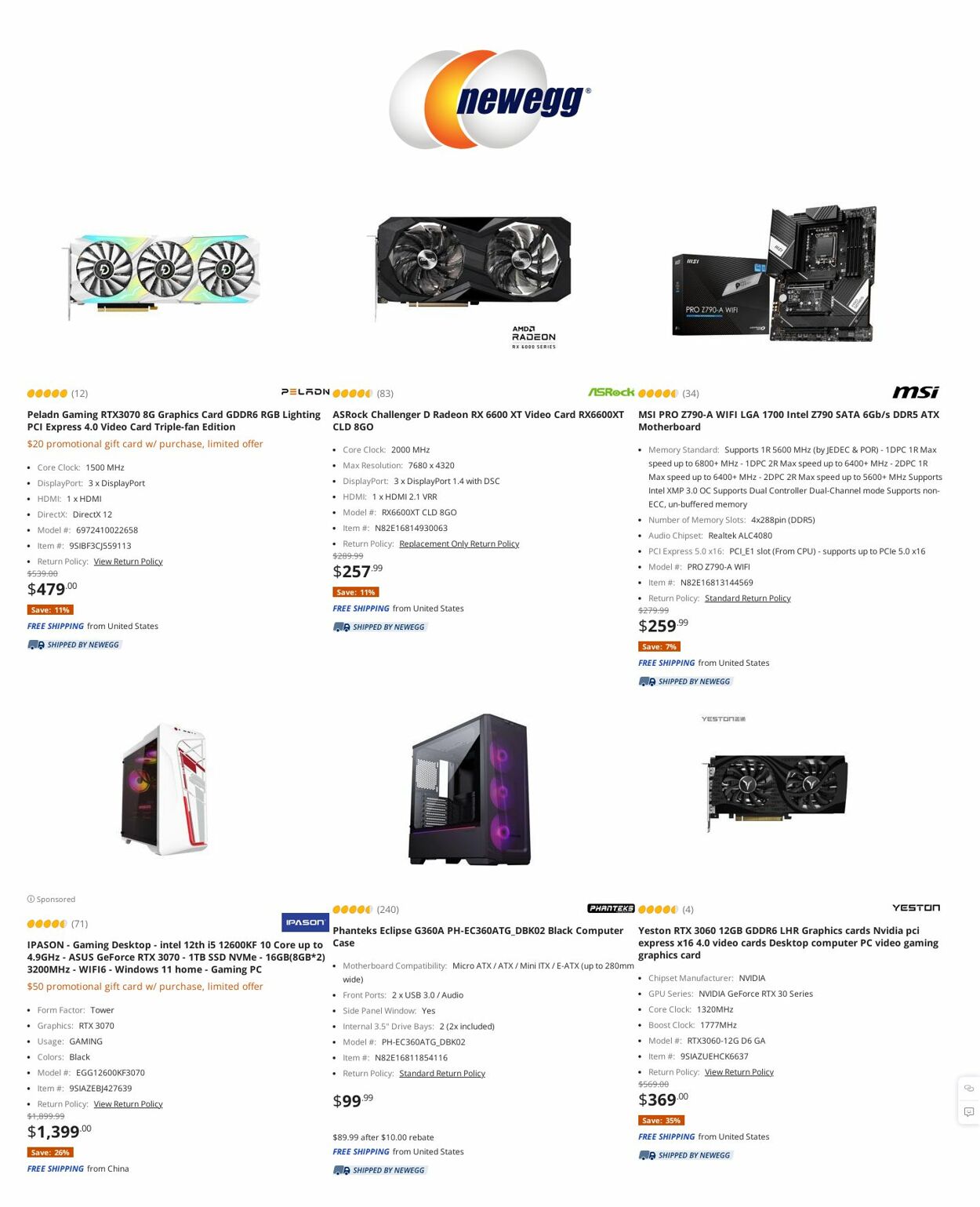 Newegg Ad from 02/23/2023