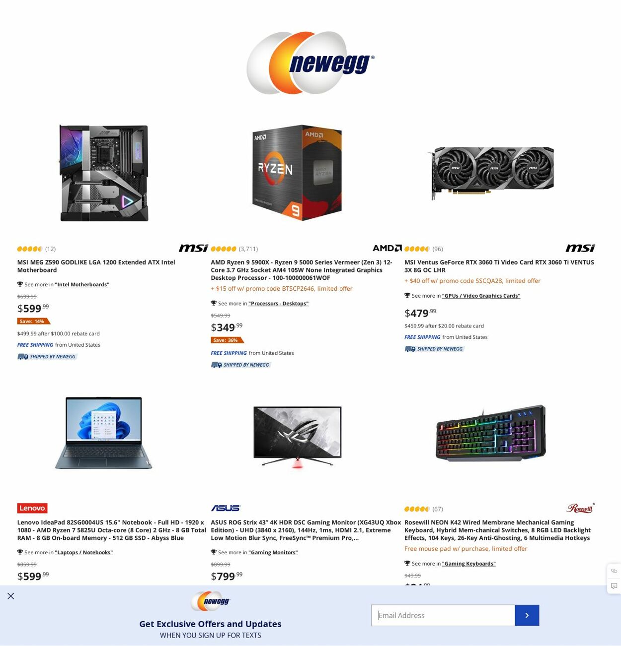 Newegg Ad from 03/02/2023