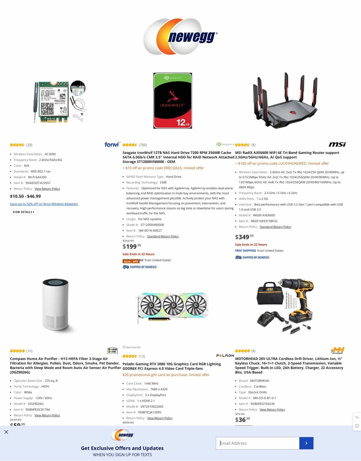 Newegg Ad from 03/02/2023