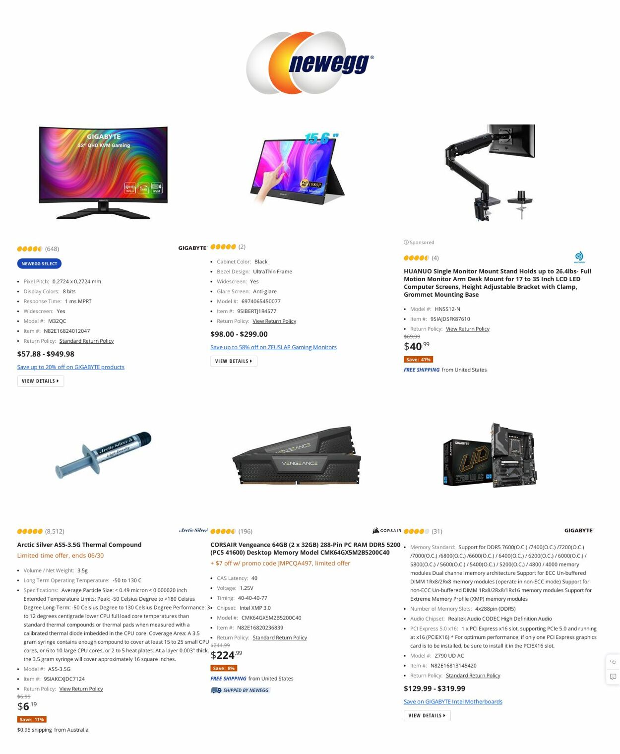 Newegg Ad from 03/16/2023