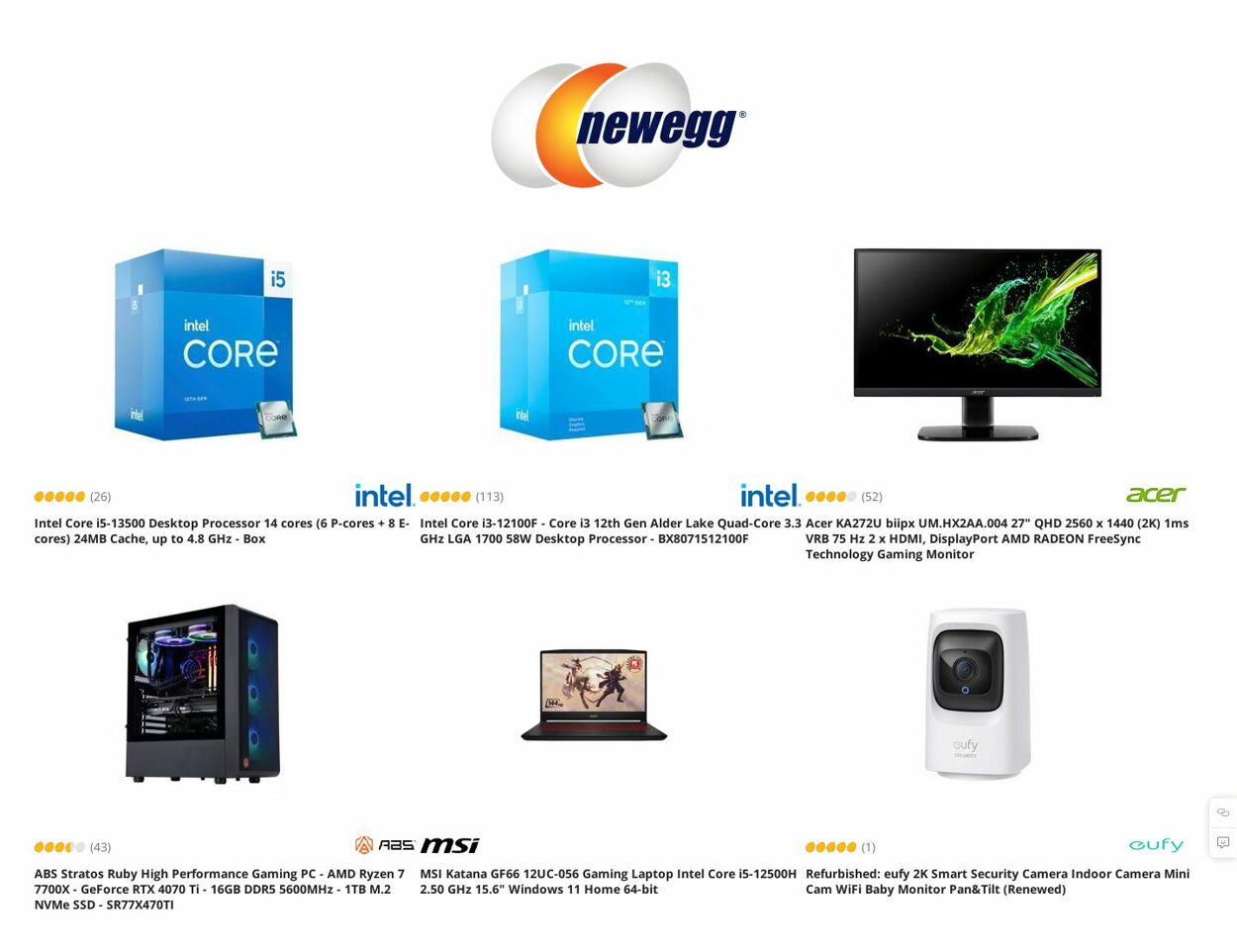 Newegg Ad from 04/13/2023