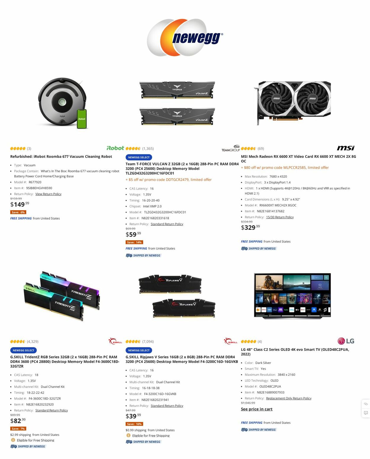 Newegg Ad from 04/27/2023
