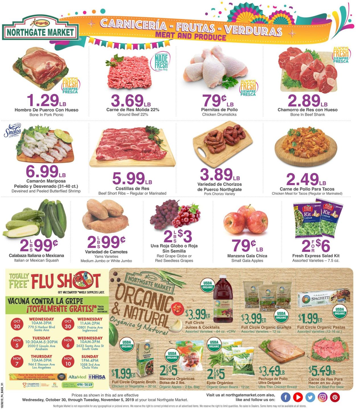 Northgate Market Ad from 10/30/2019