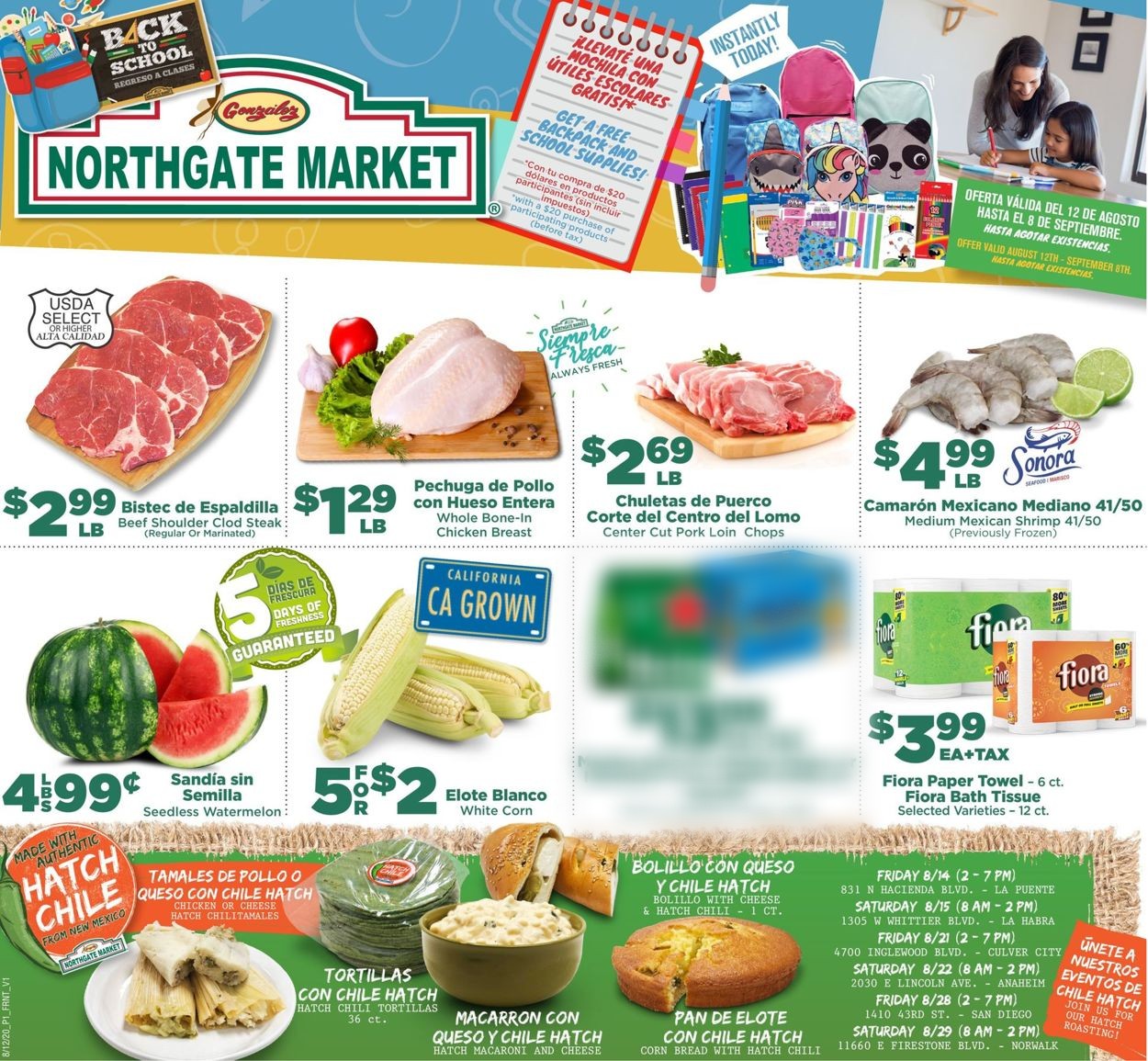 Northgate Market Ad from 08/12/2020